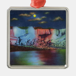 Luna Island Night Uitzicht of New Rainbow Bridge Metalen Ornament