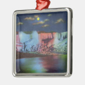 Luna Island Night Uitzicht of New Rainbow Bridge Metalen Ornament (Links)
