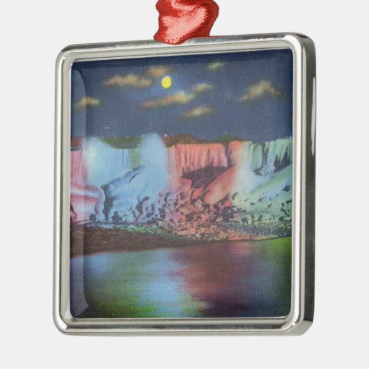 Luna Island Night Uitzicht of New Rainbow Bridge Metalen Ornament (Links)