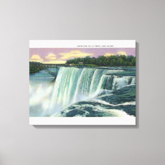 Luna Island Uitzicht of American Herfst Canvas Afdruk (Voorkant)