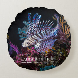 Luna lion fish, Pterois lunulata, Rond Kussen