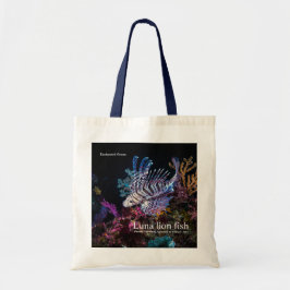 Luna lion fish, Pterois lunulata, Tote Bag