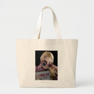 Luna Lovegood gluurt over bril Grote Tote Bag