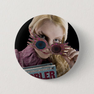 Luna Lovegood Kijkt Over Bril Ronde Button 5,7 Cm
