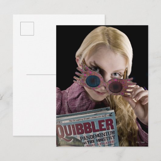 Luna Lovegood Peeks over bril Briefkaart (Voorkant / Achterkant)