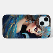 Luna Lovely vrouw's profiel als maan Case-Mate iPhone Case (Achterkant (horizontaal))