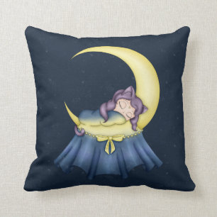 Luna Lullaby Cat Slaapend op de maan Kussen