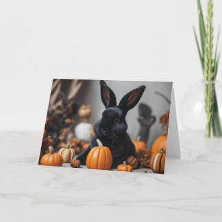 Luna maakt zich klaar voor Halloween Bedankkaart