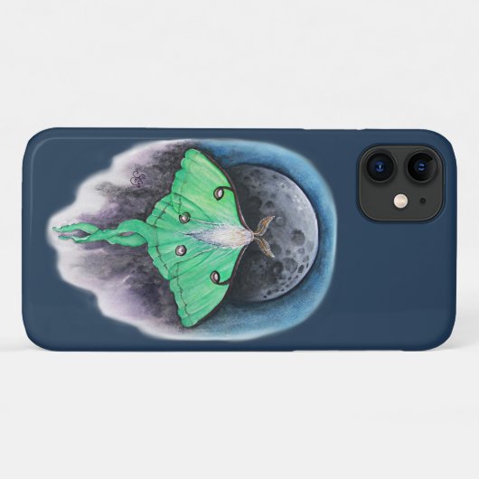 Luna-maanvlinder Case-Mate iPhone Case (Achterkant (horizontaal))