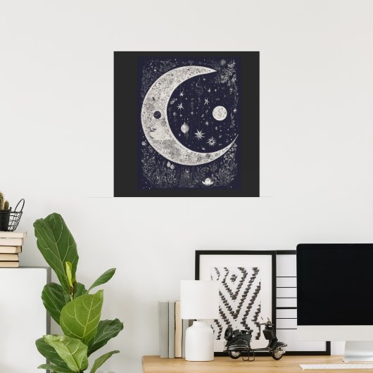 Luna Mística "Halloven"  Poster (Thuiskantoor)