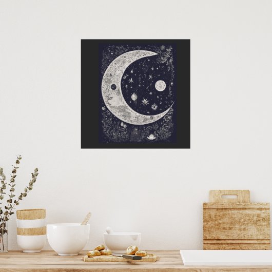 Luna Mística "Halloven"  Poster (Keuken)