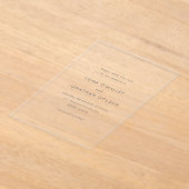 Luna Modern Wedding Save the Date Acryl Uitnodigingen (Laagn)