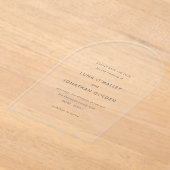 Luna Modern Wedding Save the Date Acryl Uitnodigingen (Laagn)