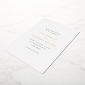 Luna Modern Wedding Save the Date Folie Uitnodiging (Gedraaid)