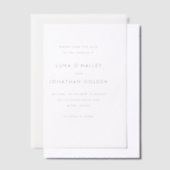 Luna Modern Wedding Save the Date Vellum Uitnodigingen (Offset)