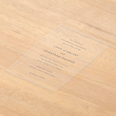 Luna moderne bruiloft acryl uitnodigingen (Laagn)