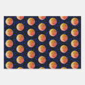 Luna  Moon en Sterren Tekening Inpakpapier Vel (Voorkant 2)