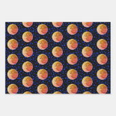 Luna  Moon en Sterren Tekening Inpakpapier Vel (Voorkant)