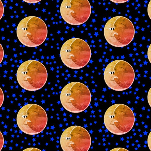 Luna  Moon en Sterren Tekening Inpakpapier Vel