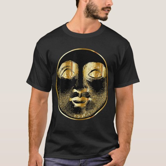 Luna Moon Face Tarot Astrology T-shirt (Voorkant)