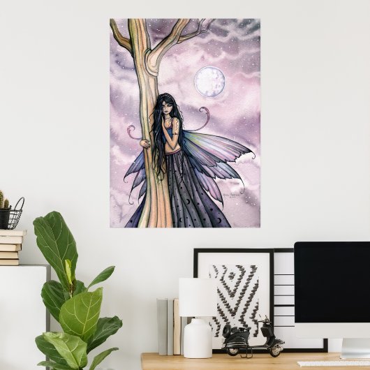 Luna Moon Fairy Poster Print door Molly Harrison (Thuiskantoor)