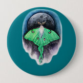 Luna Moon Moth Ronde Button 4,0 Cm (Voorkant)
