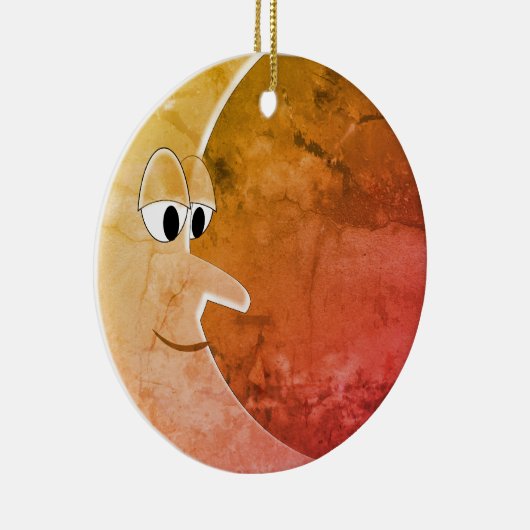 Luna Moon Tekening Keramisch Ornament (Rechts)