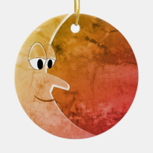Luna Moon Tekening Keramisch Ornament
