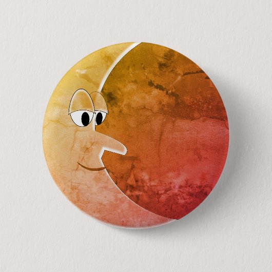 Luna  Moon Tekening Ronde Button 5,7 Cm (Voorkant)