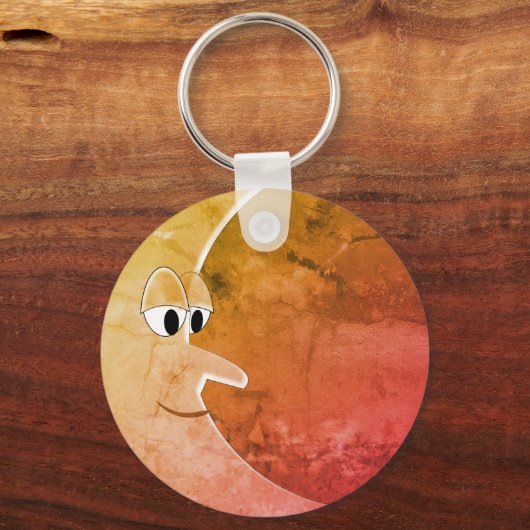 Luna  Moon Tekening Sleutelhanger (Voorkant)