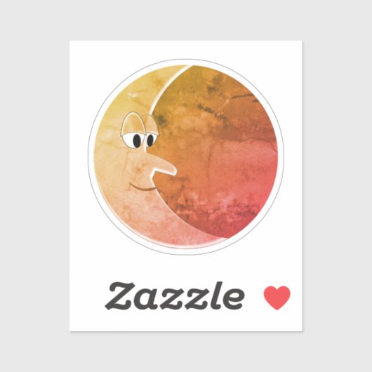 Luna  Moon Tekening Sticker (Vel)