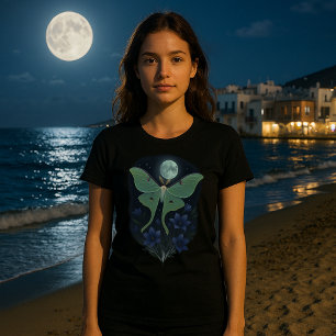 Luna-mot & Bloemen In Maneschijn T-shirt