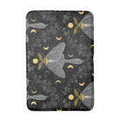 Luna mot, maan fasen en klimop damast patroon badmat (Voorkant Verticaal)