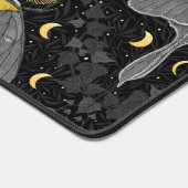Luna mot, maan fasen en klimop damast patroon bureaumat (Hoek)