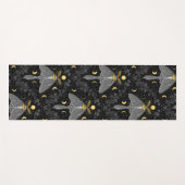 Luna mot, maan fasen en klimop damast patroon yogamat (Voorkant (horizontaal))