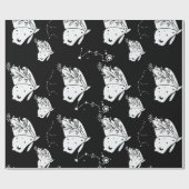 Luna mot vlinder patroon cadeaupapier (Vlak)