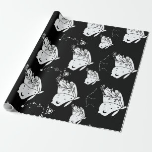 Luna mot vlinder patroon cadeaupapier