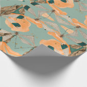 Luna mot vlinder patroon cadeaupapier (Hoek)