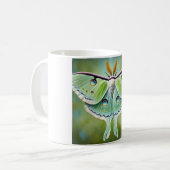 Luna Moth 010824IREF203 - Watercolor Koffiemok (Voorkant links)