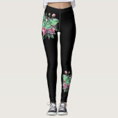 Luna Moth and Flowers Leggings (Voorkant)