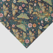 Luna Moth and Moon, Celestial Floral Repeat Tissuepapier (Detail)