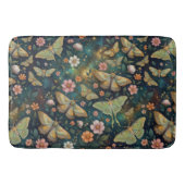 Luna Moth and Moon Phases, Starry Night Flowers Badmat (Voorkant)