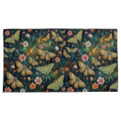 Luna Moth and Moon Phases, Starry Night Flowers Kussensloop (Voorkant-Rechts)