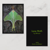 Luna Moth ATC Visitekaartje (Voorkant / Achterkant)