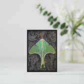 Luna Moth ATC Visitekaartje (Staand voorkant)
