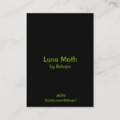 Luna Moth ATC Visitekaartje (Achterkant)