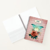 Luna Moth Boeket Aangepast Notitieboek (Binnen)