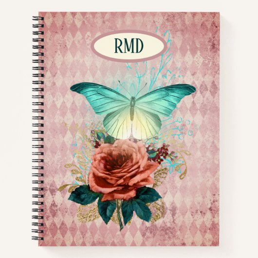 Luna Moth Boeket Aangepast Notitieboek (Voorkant)