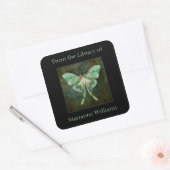 Luna Moth Boeknaam Bord Sticker (Envelop)