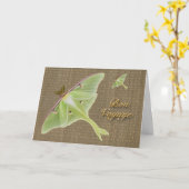 Luna Moth Bon Voyage Kaart (Gele Bloem)